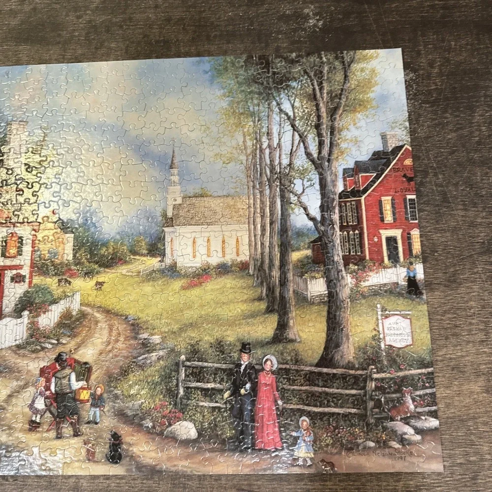 Ceaco Linda Nelson Stocks Uncle Percy's Peep Show 550 Piece Puzzle Complete 1999